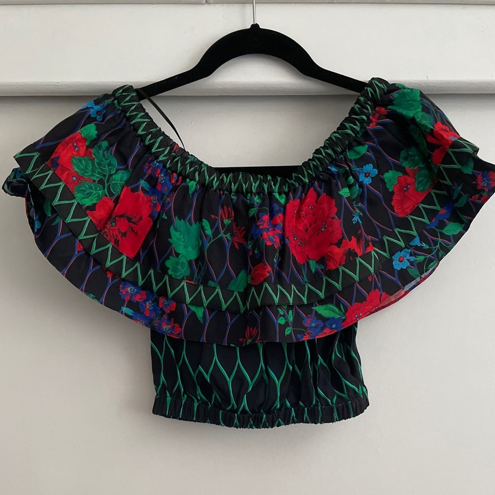 Kenzo x H&M silk flowery blouse.